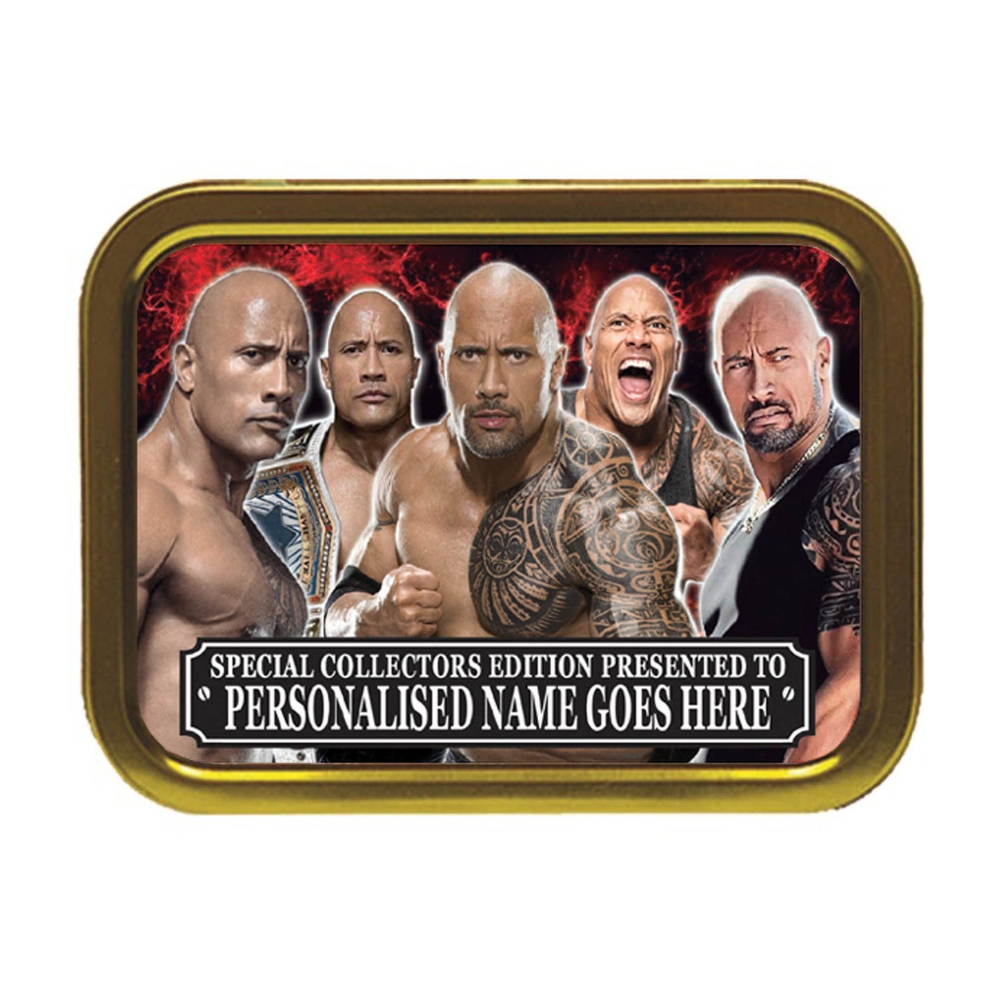 Dwayne Johnson Celebrity Icon Personalised Tobacco Storage Tin & Products