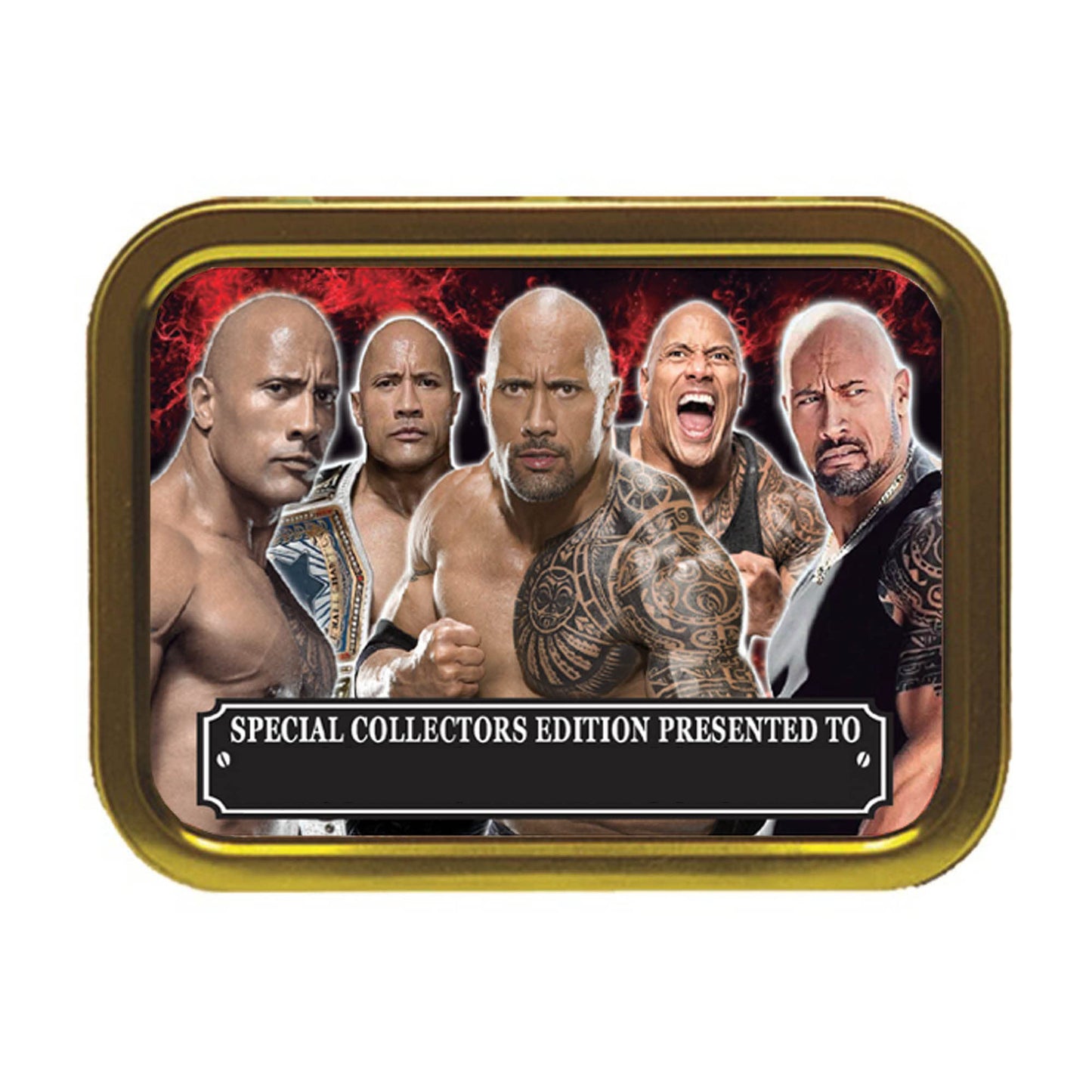 Dwayne Johnson Celebrity Icon Personalised Tobacco Storage Tin & Products