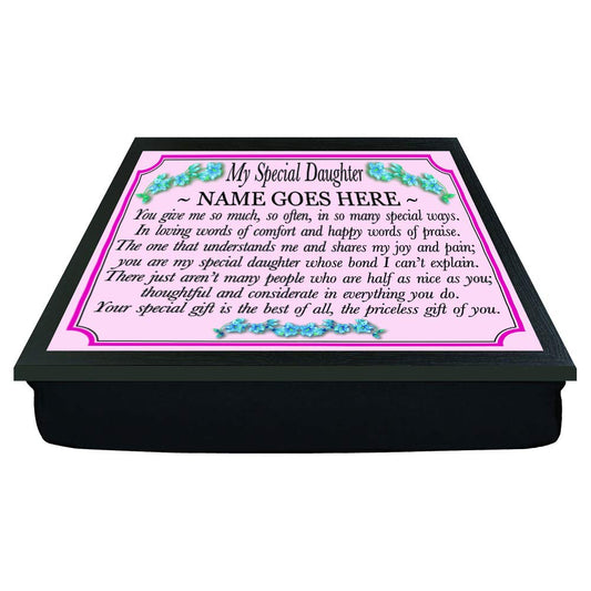 My Special Daughter personalised lap tray gift