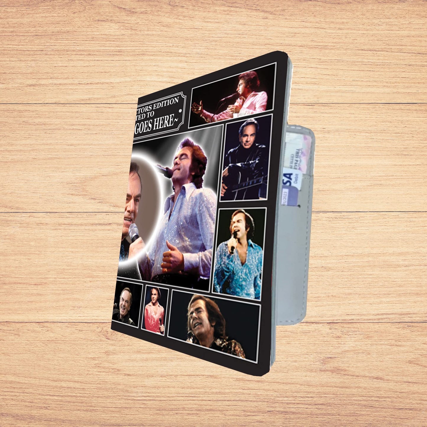 Diamond The-Jazz-Singer Music Icon Personalised Passport Case Holder Gift Neil