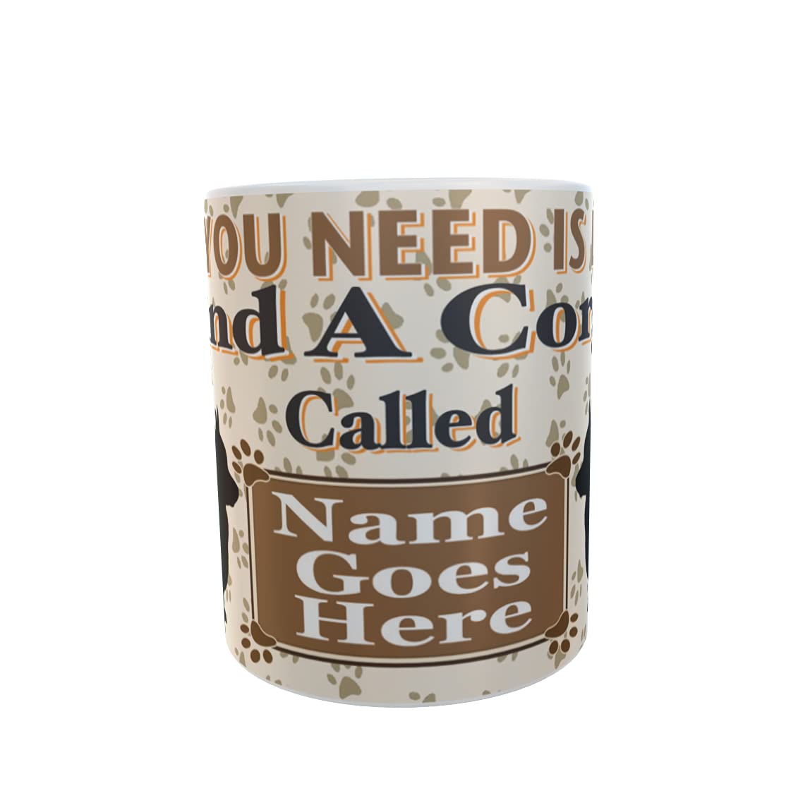 All You Need is Love and a Corgi Dog Personalised Mug Gift