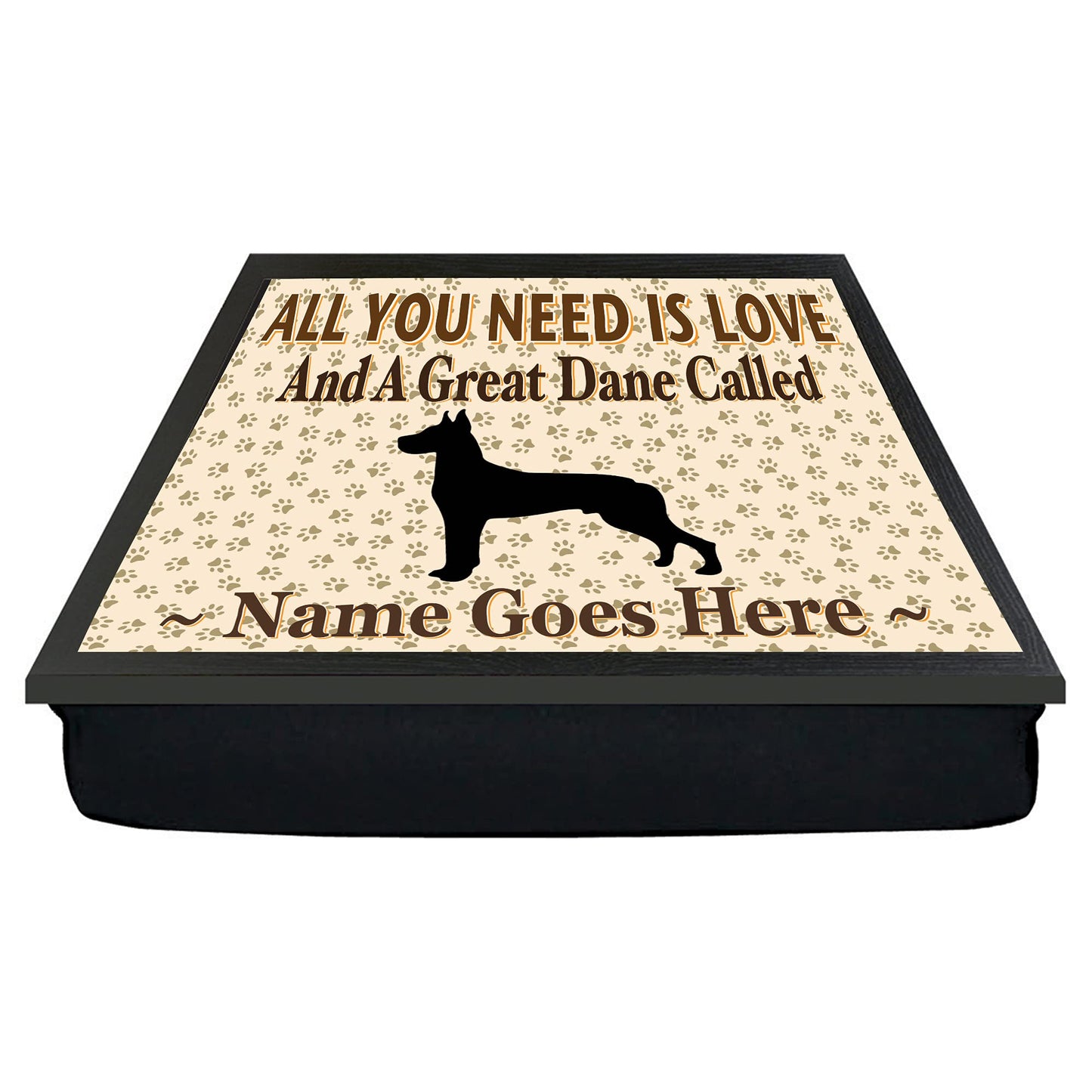 All You Need Is Love Great Dane Personalised Dog Breed Cushion Lap Tray Bean Bag Gift