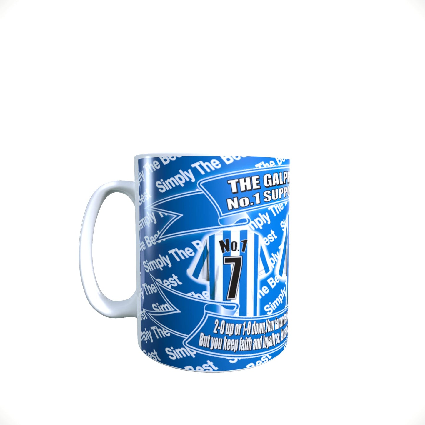 Huddersfield Personalised Football Shirt Lap Tray And Mug Gift Set