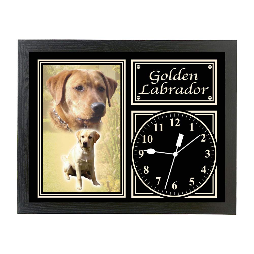 Golden Labrador Dog Breed Gift Clock