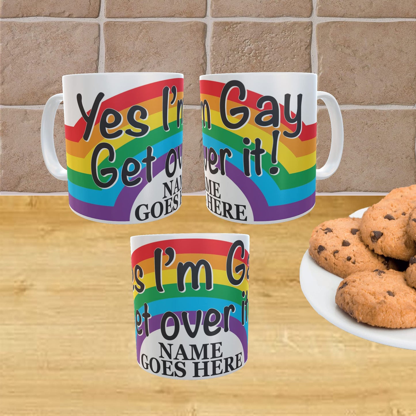 Yes, I'm Gay Get Over it! Personalised Ceramic Gift Mug