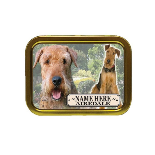 Airedale Dog Breed Personalised Tobacco Tin & Products Gift
