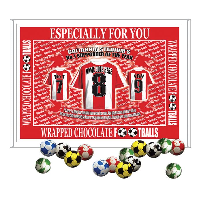 Stoke Football Shirt Personalised Gift Boxed Sweets Variety
