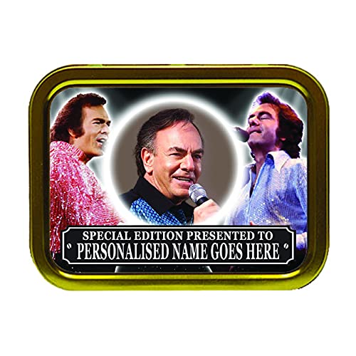 Diamond The-Jazz-Singer Celebrity Icon Personalised Tobacco Storage Tin & Products Neil