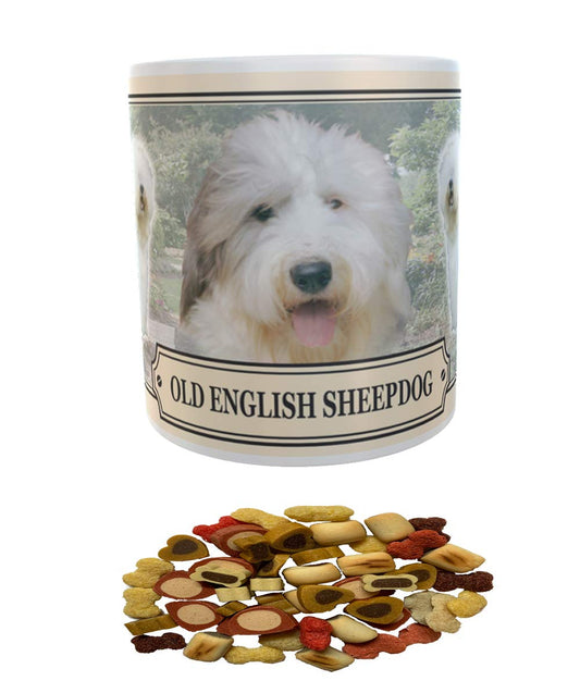 Old English Sheepdog Dog Breed Gift Mug with Treats