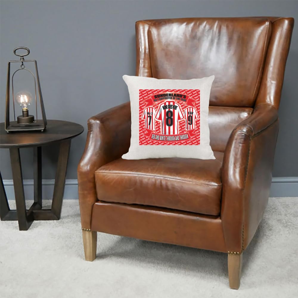 Sunderland Personalised Football Cushion Cover Gift