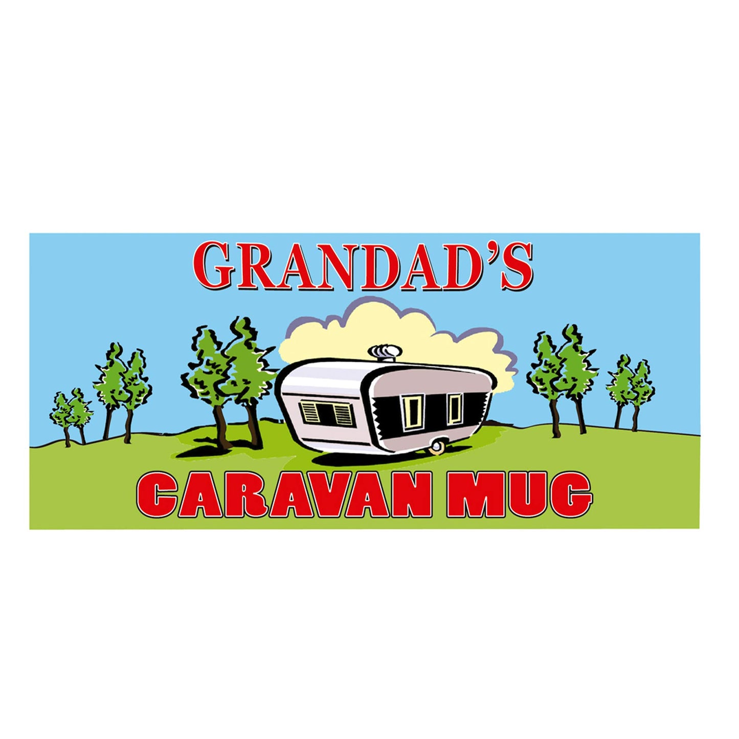 Grandad's Home is Where You Park It Personal Ceramic Caravan Mug Gift