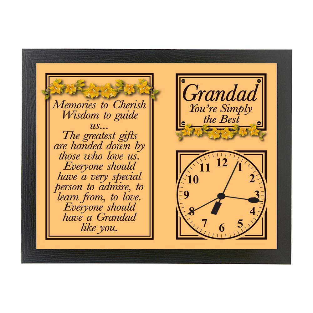 My Special Grandad Poem Gift Clock