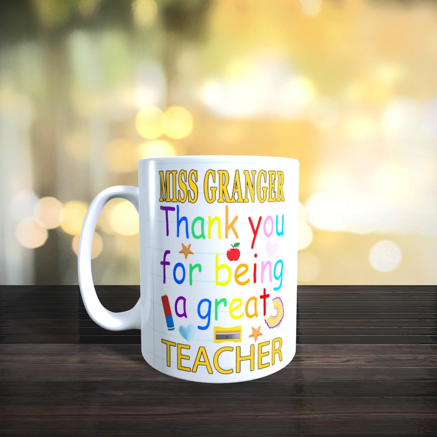 Thanks for Being A Great Teacher Personalised Mug Gift