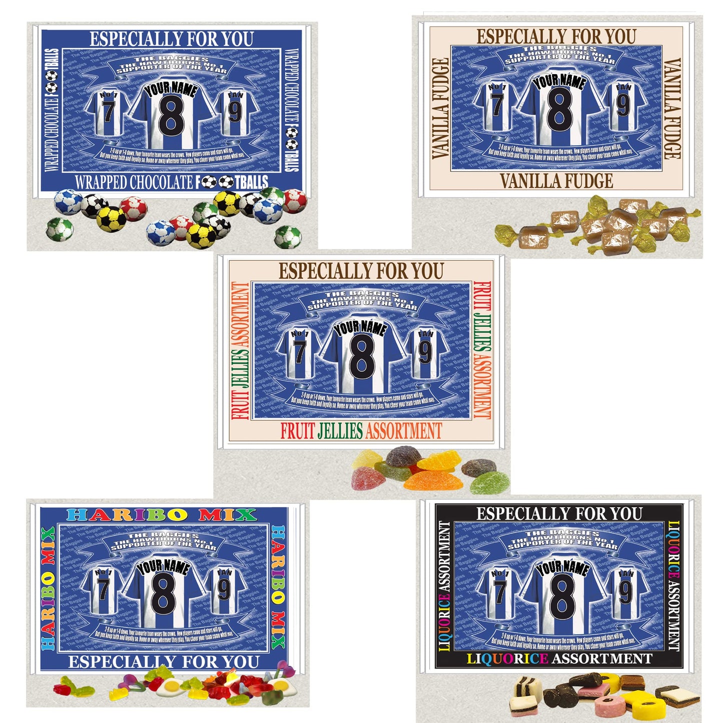 West Brom Personalised Football Shirt Gift Boxed Sweets