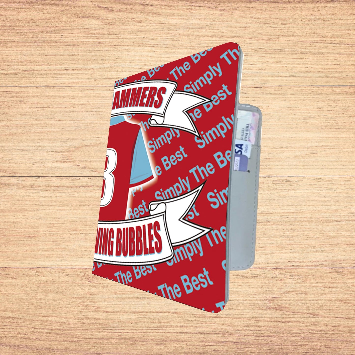 West H Utd Football Shirt Travel Passport Holder Wallet Team Case Gift Present