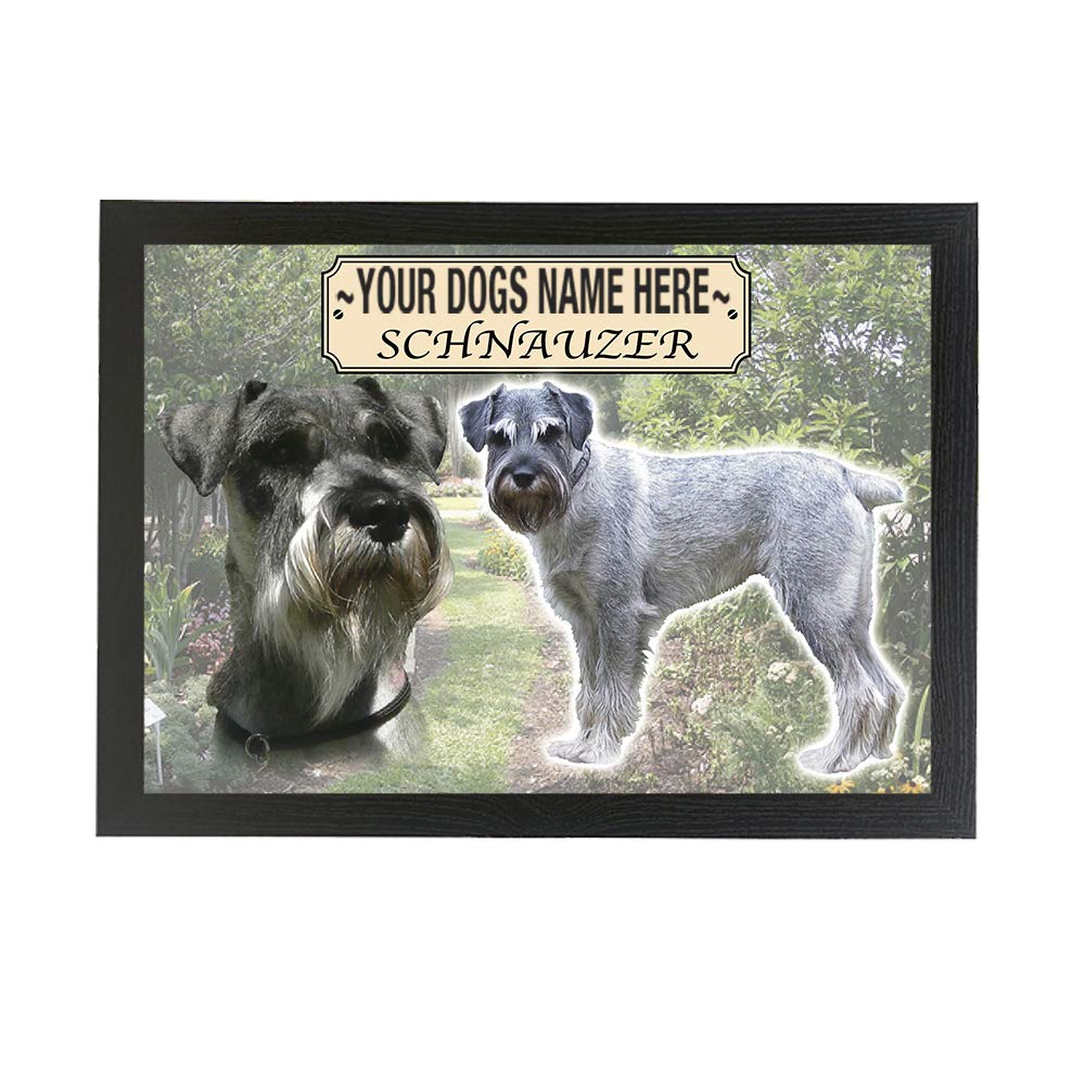 Schnauzer Personalised Dog Breed Gift Lap Tray