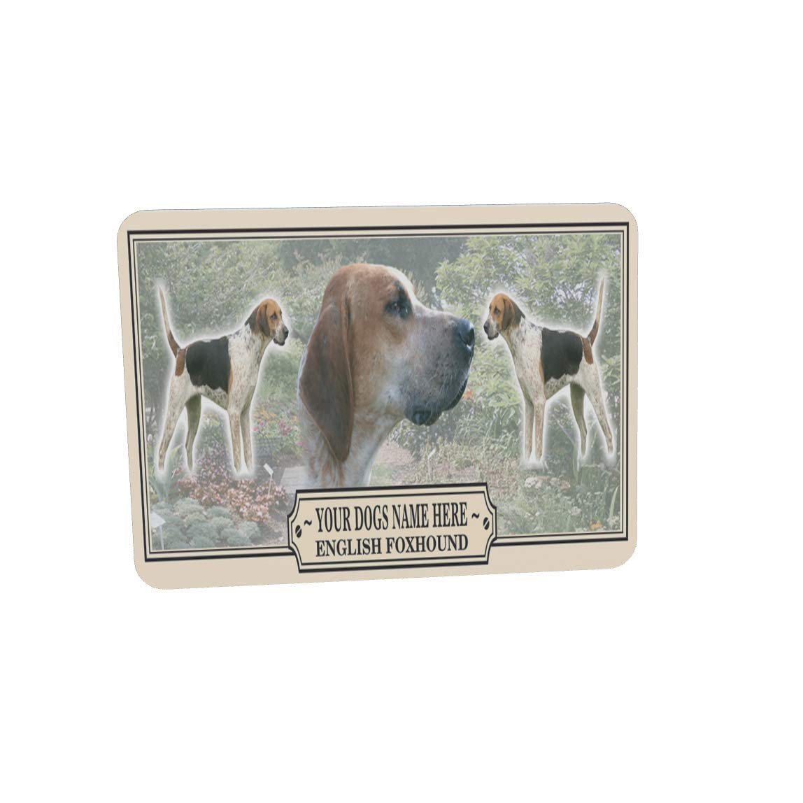 English Foxhound Personalised Dog Breed Mouse Mat Gift