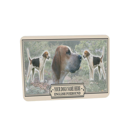 English Foxhound Personalised Dog Breed Mouse Mat Gift