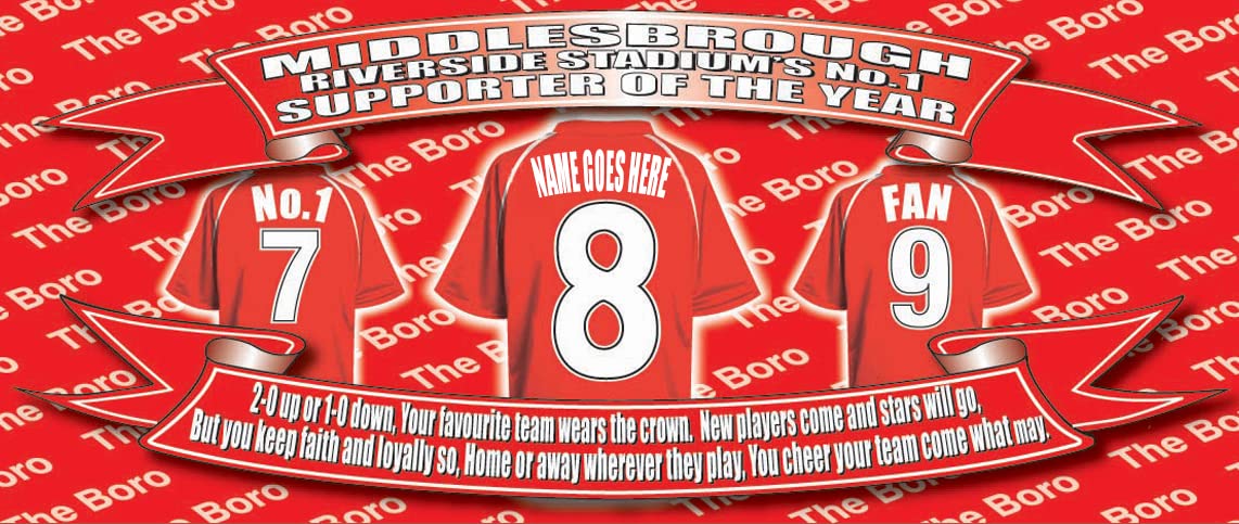 Middlesbrough Football Team Shirt Personalised Mug Gift with Chocolate Footballs