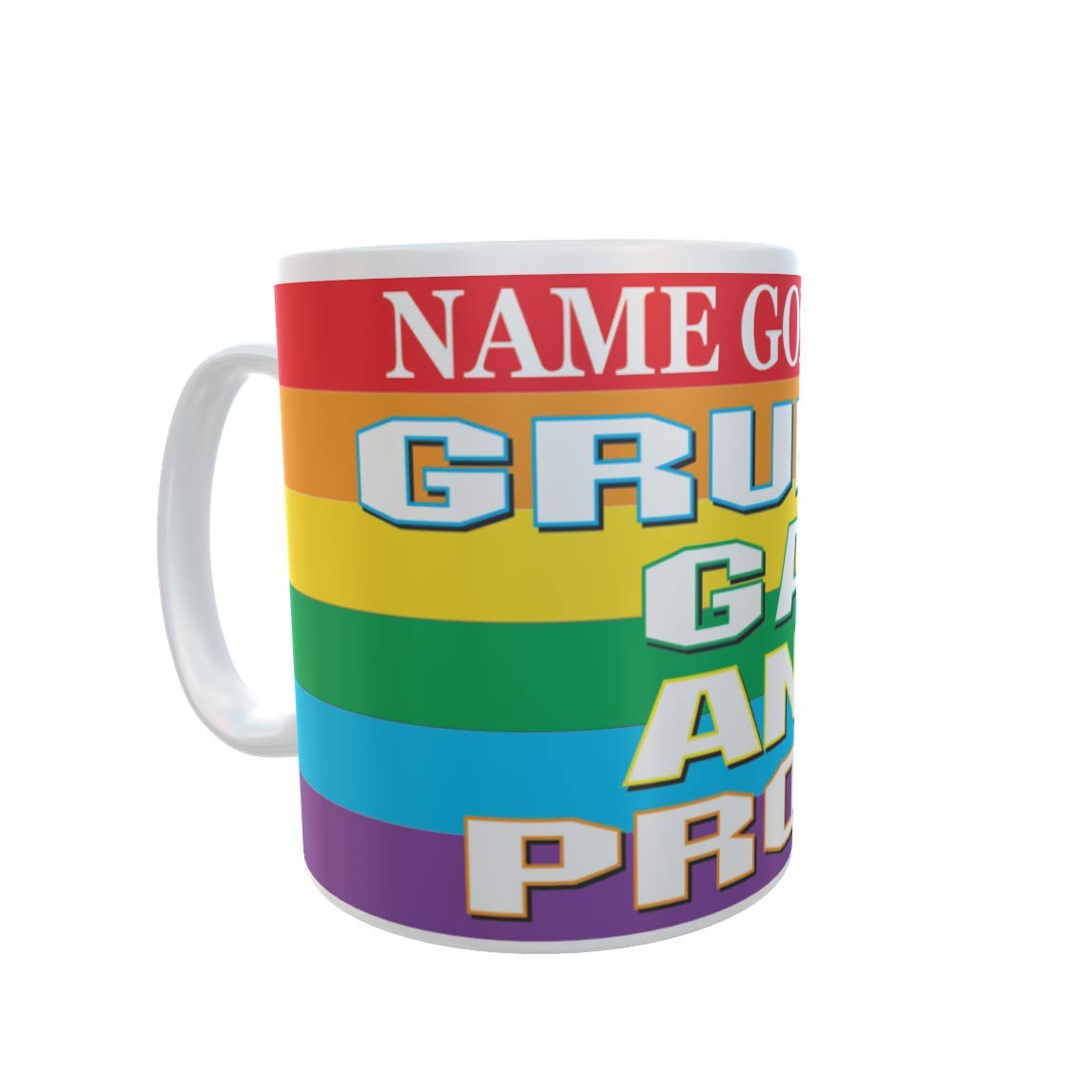 Grumpy Gay and Proud Personalised Ceramic Gift Mug