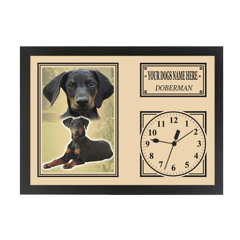 Doberman Personalised Dog Breed Gift Clock