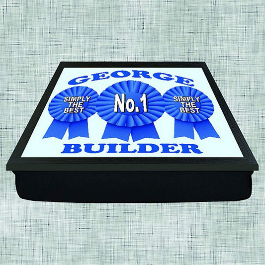 No.1 Professional Rosette Personalised Blue Lap Tray (Male) Gift