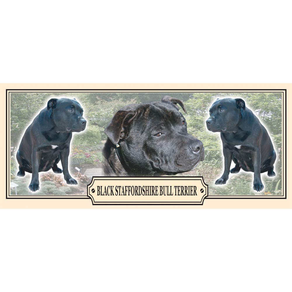 Black Staffordshire Bull Terrier Dog Breed Gift Mug with Treats