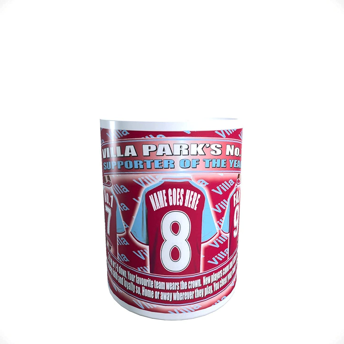 The Villa Personalised Football Shirt Ceramic Money Box Team-Aston Gift