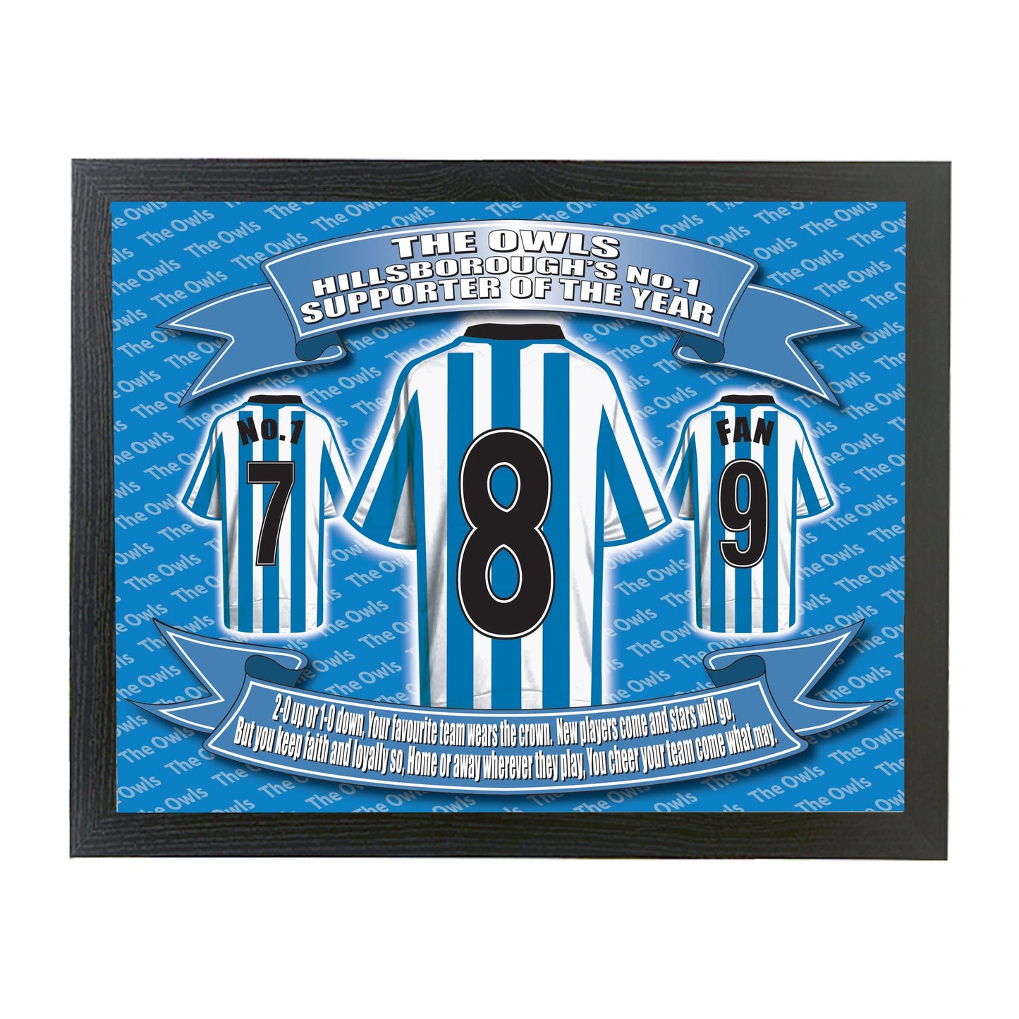 Sheff Wed Football Shirt Lap Tray Gift