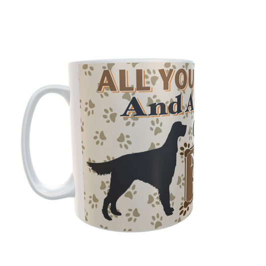 All You Need is Love and a Red Setter Dog Personalised Mug Gift
