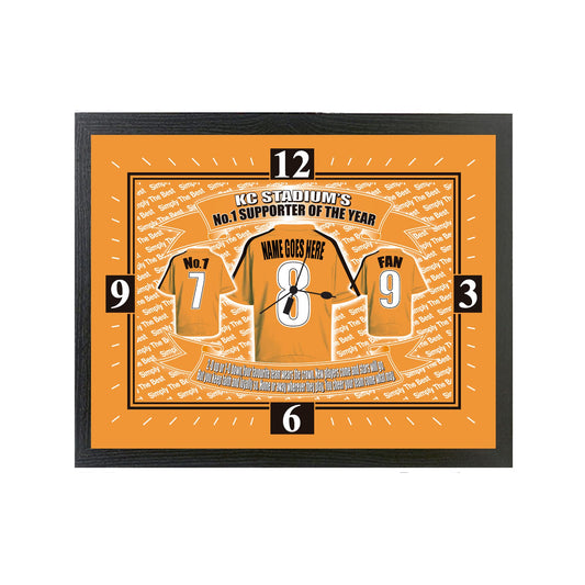 Hull Football Shirt Personalised Clock Gift Present