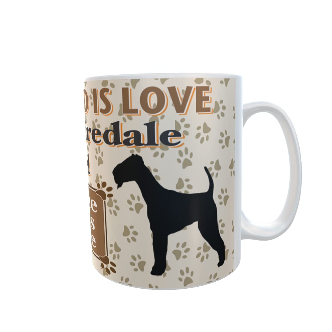 All You Need is Love and an Airedale Dog Personalised Mug Gift