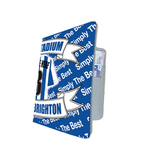 Brighton Football Shirt Personalised Travel Passport Holder Case Gift Present