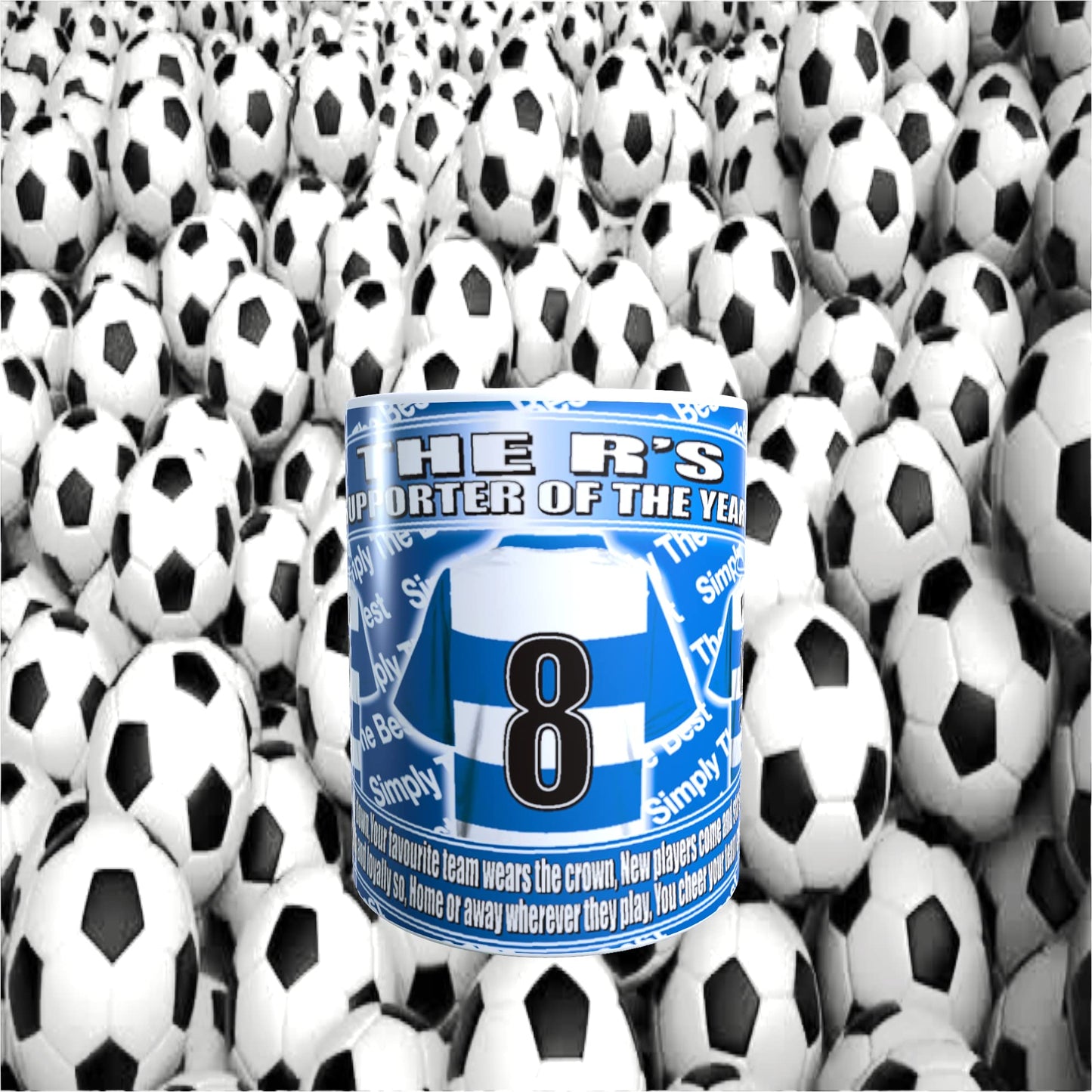 Queens PR Football Team Shirt Mug Gift with Chocolate Footballs
