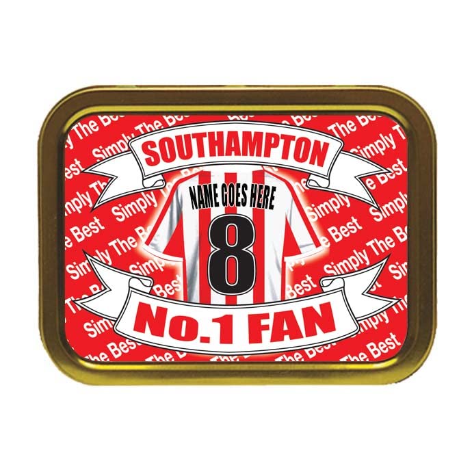 Southampton Football Shirt Personalised Tobacco Storage Tin & Products