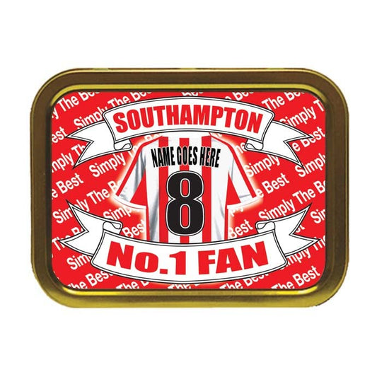 Southampton Football Shirt Personalised Tobacco Storage Tin & Products
