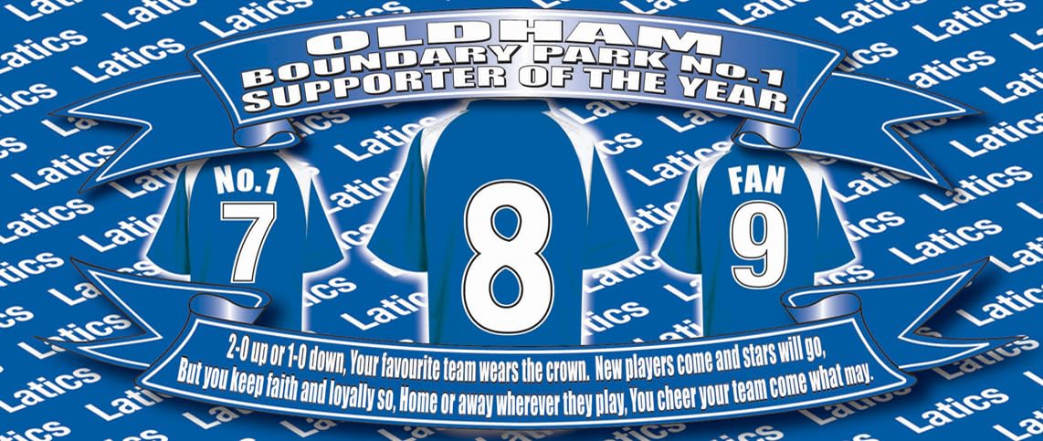 Oldham Football Shirt Silver Aluminium Two Lid Unisex Water Bottle Gift