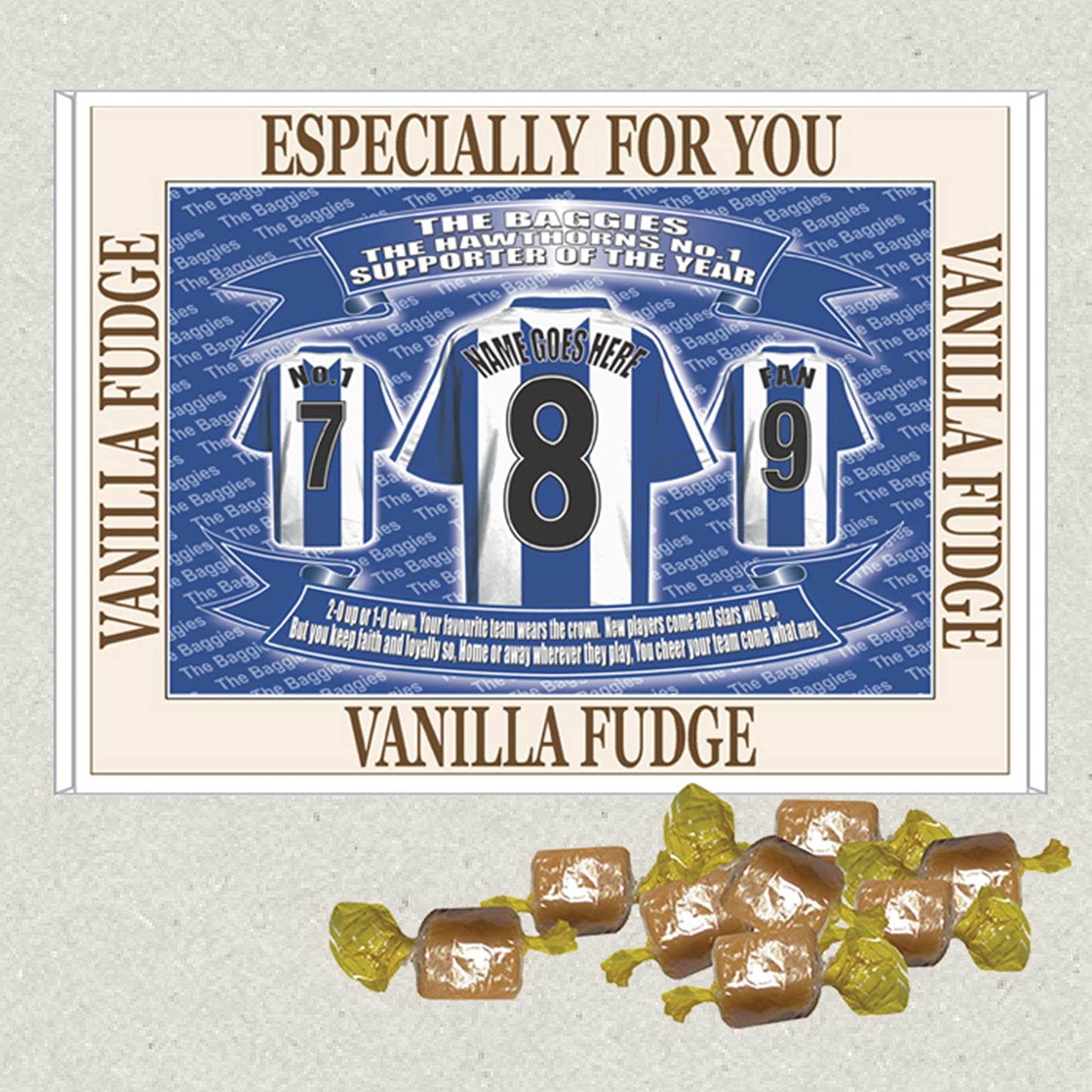 West Brom Personalised Football Shirt Gift Boxed Sweets