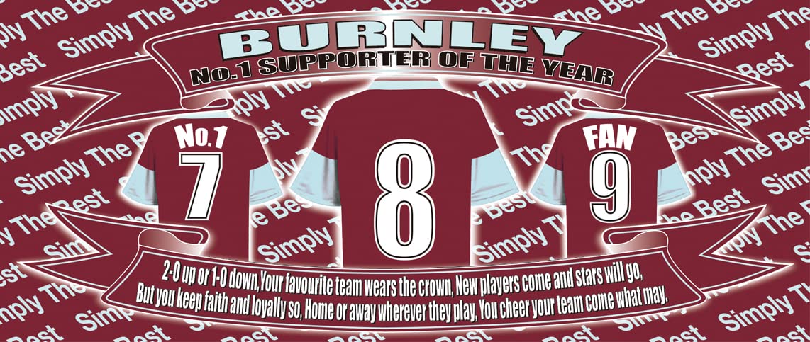 Burnley Football Team Shirt Mug Gift with Chocolate Footballs
