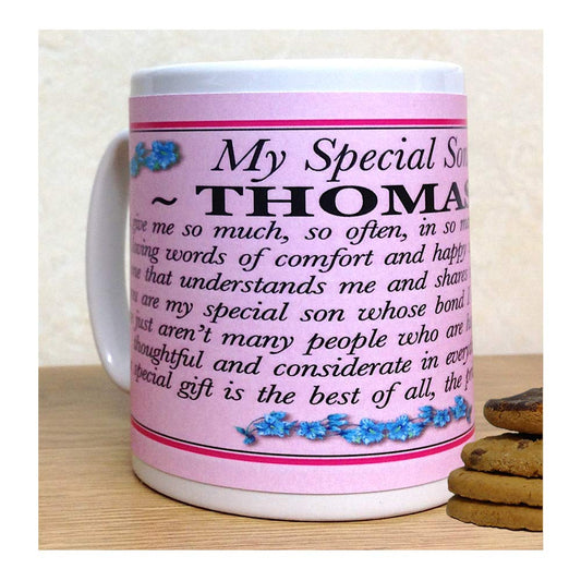 My Special Son Personalised Poem Verse Gift Mug