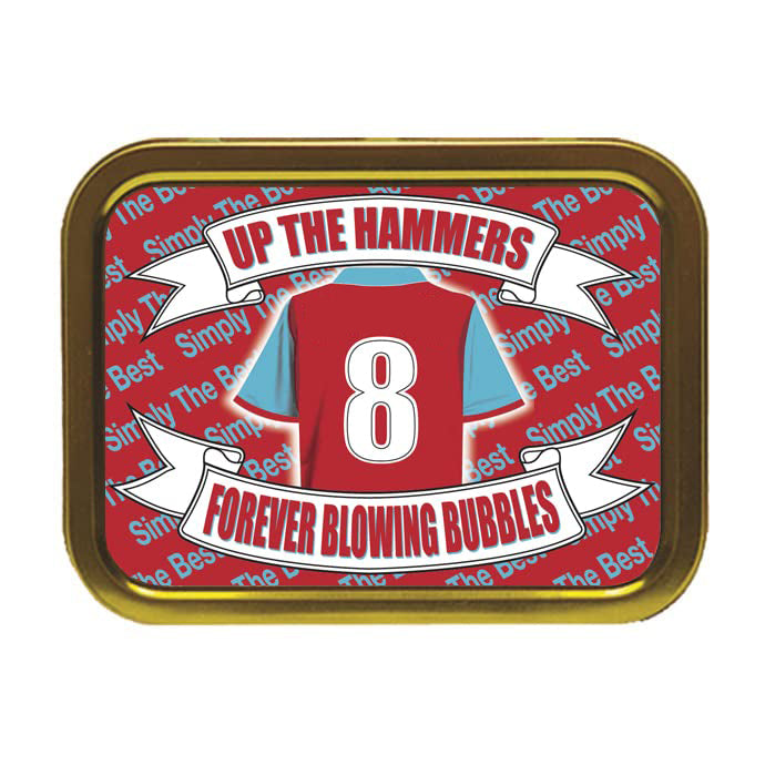 West H Utd Football Shirt Personalised Tobacco Storage Tin & Products Gift Present