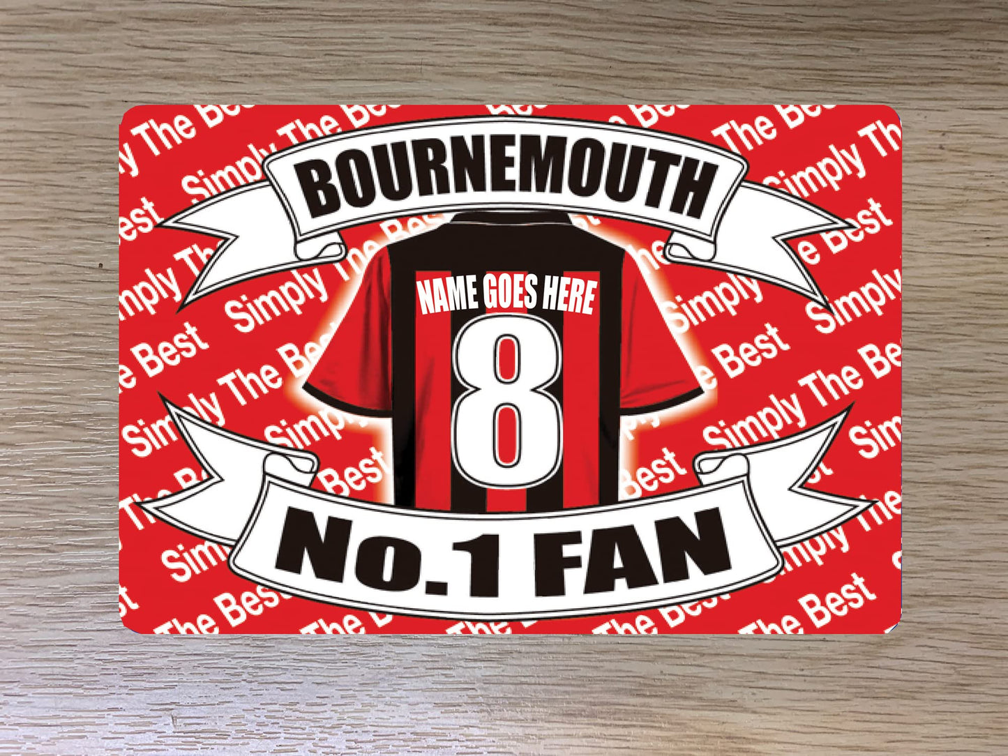 Bournemouth The Poppies Football Team Shirt Personalised Travel Passport Holder Case Gift Present