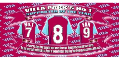 The Villa Personalised Football Shirt Ceramic Money Box Team-Aston Gift