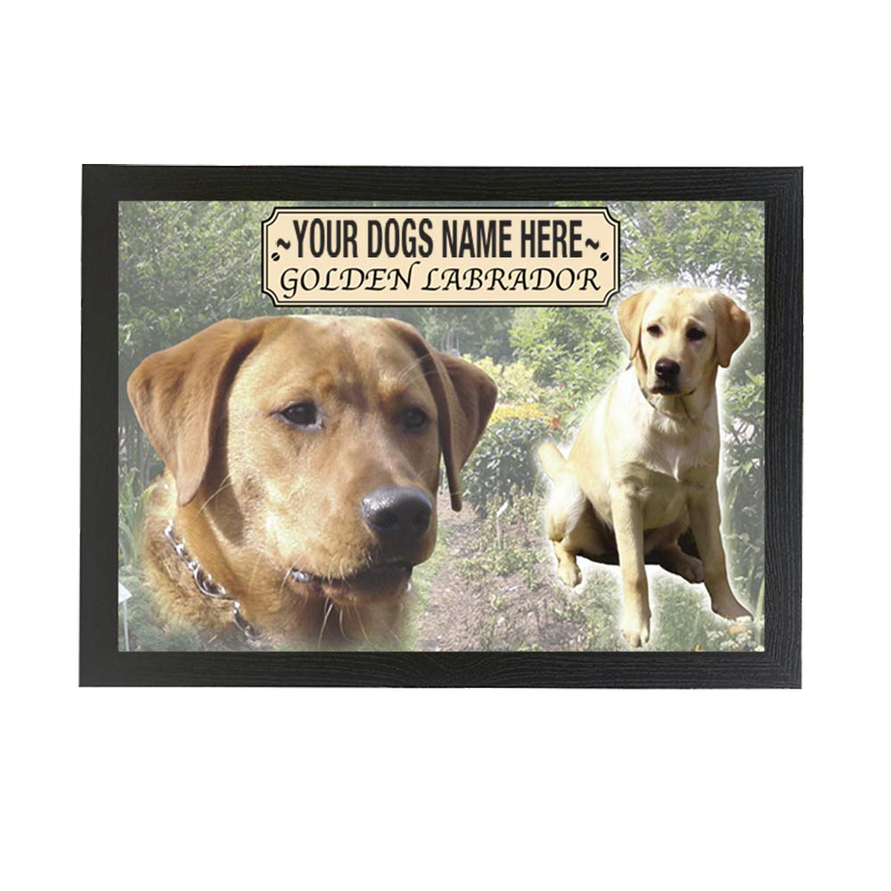 Golden Labrador Personalised Dog Breed Gift Lap Tray