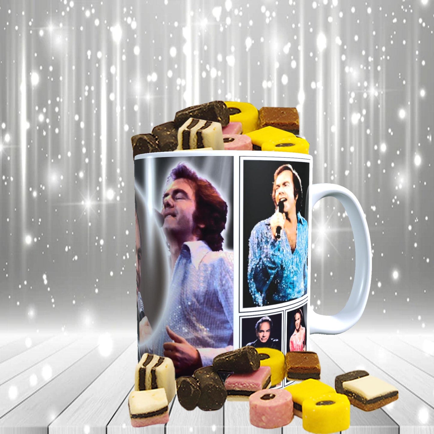 Neil Diamond Icon Mug with Choice of Sweets Gift