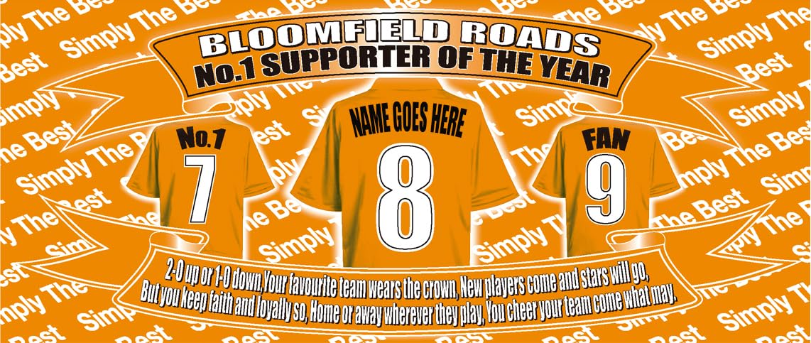 Personalised Seasiders Water Bottle - Football Shirt - Silver Aluminium Two Lids - Unisex Gift