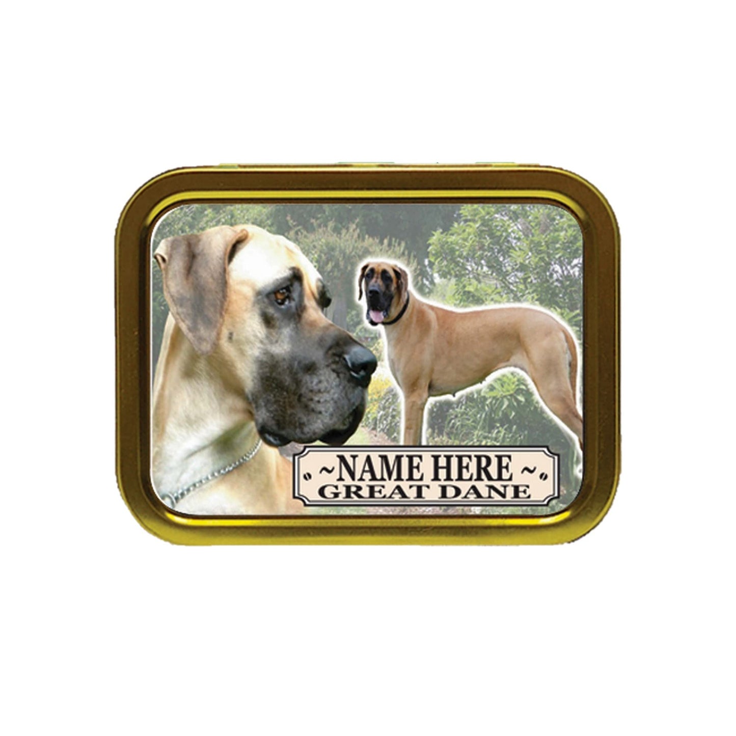 Great Dane Dog Breed Personalised Tobacco Tin & Products Gift Set