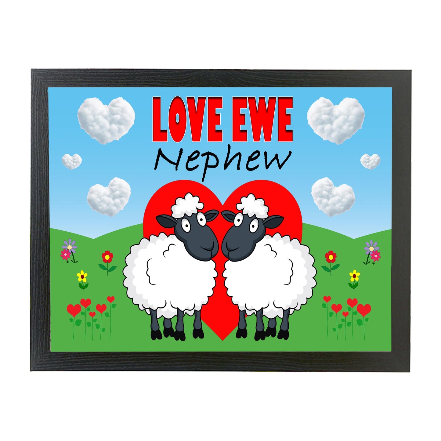 Love Ewe Male Cute Sheep Personalised Cushioned Lap Tray Gift Present