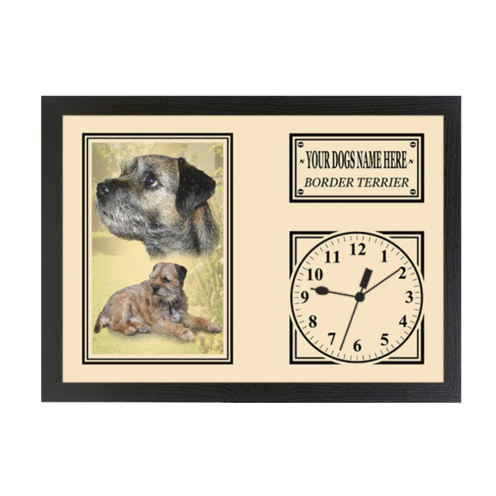 Border Terrier Personalised Dog Breed Gift Clock