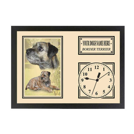 Border Terrier Personalised Dog Breed Gift Clock